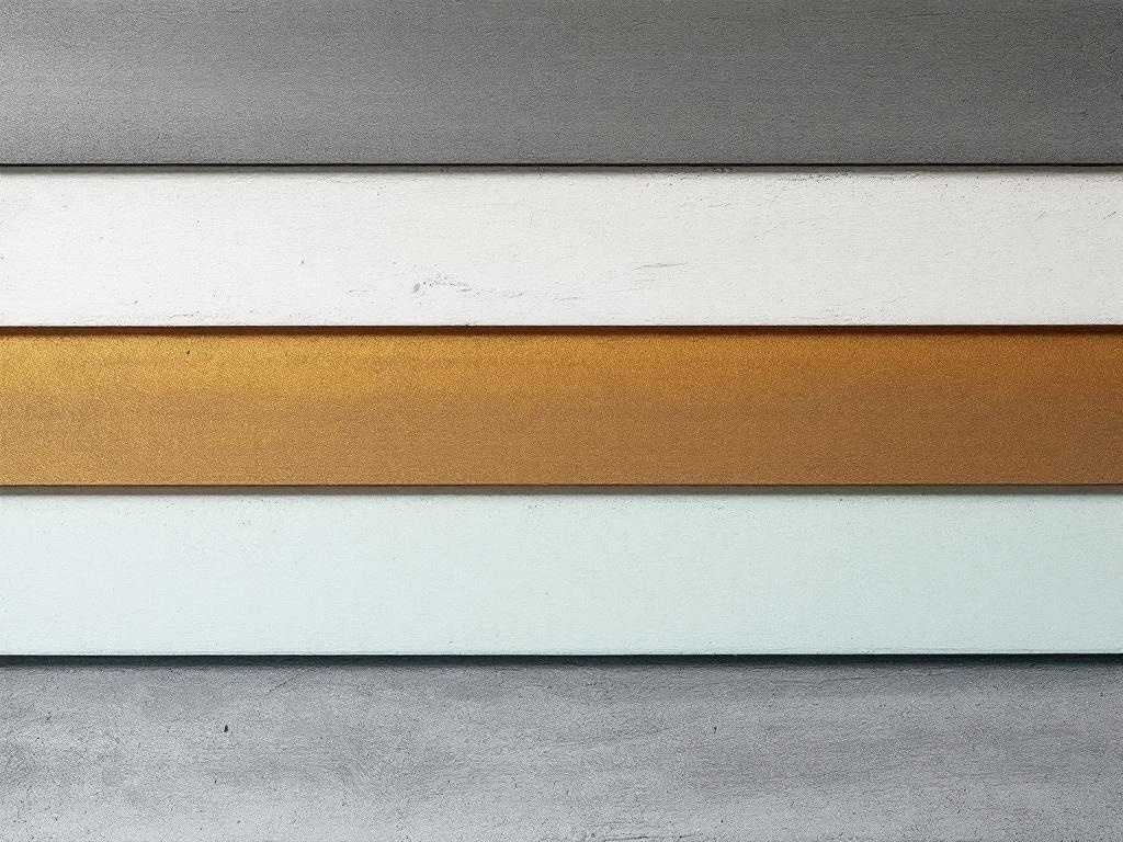 Colorful entry divider showcasing gray, white, gold, and light blue stripes.