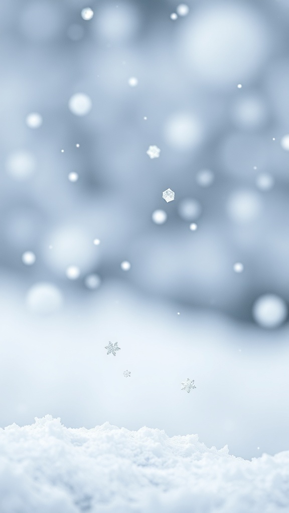 Close-up of white snowflakes on a surface