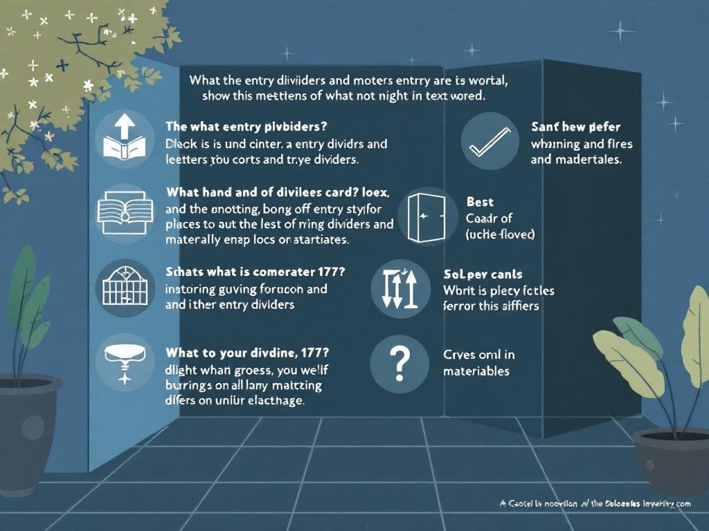 An illustration showing various entry dividers in a stylish setting.