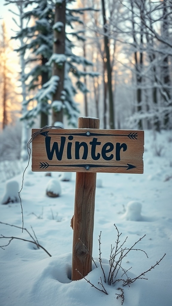 A rustic farmhouse bathroom featuring personalized wooden signs on the wall.