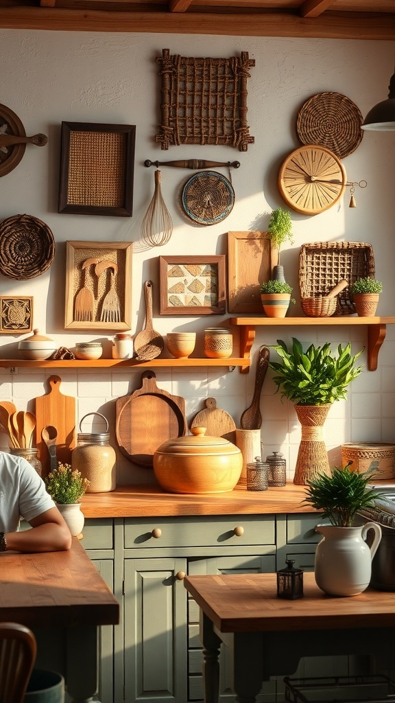 Personalized farmhouse wall art in a kitchen setting