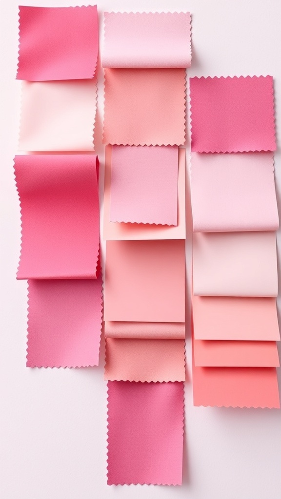 Pink gift boxes with ribbons and decorative items