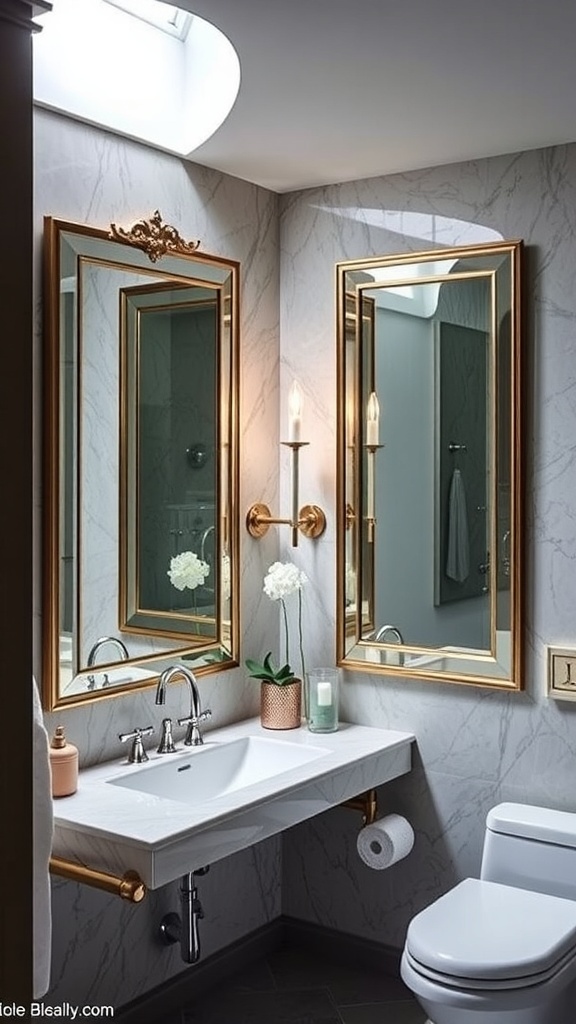 Modernes Badezimmer mit Walk-In-Dusche und großem Fenster