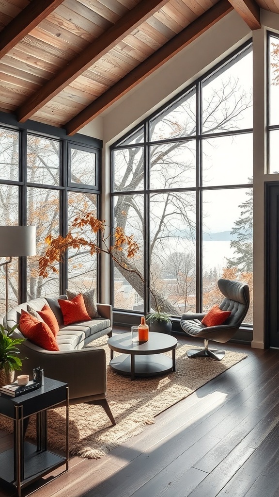 Gemütlicher Wintergarten mit großen Fenstern, bequemen Sitzgelegenheiten und Pflanzen, ideal für Familienaktivitäten.