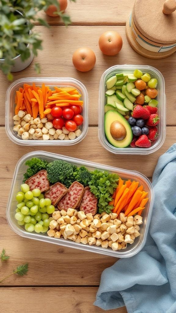 Fresh herbs and nuts arranged on a wooden surface, symbolizing eco-friendly meal prep.