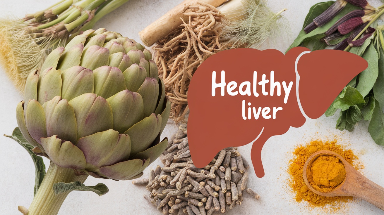 Artichoke with herbs and spices promoting liver health