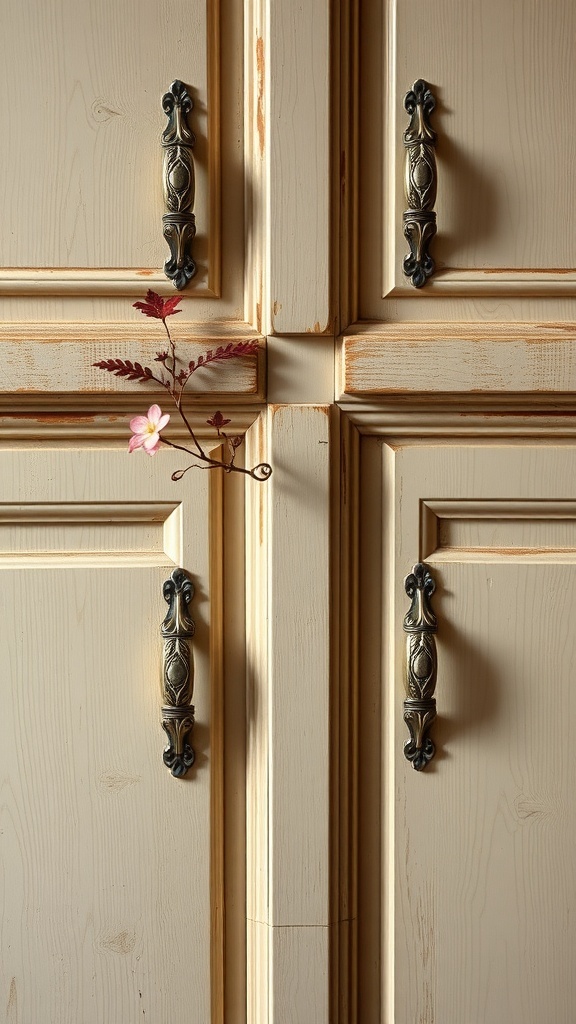 Art Deco style kitchen cabinet door handles