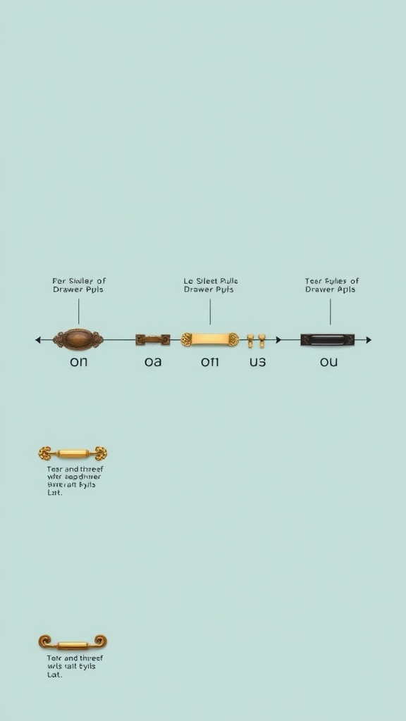A visual timeline showing the evolution of kitchen drawer pulls.