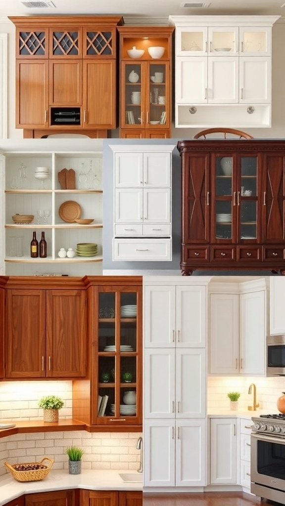 Various innovative corner kitchen cabinet designs.