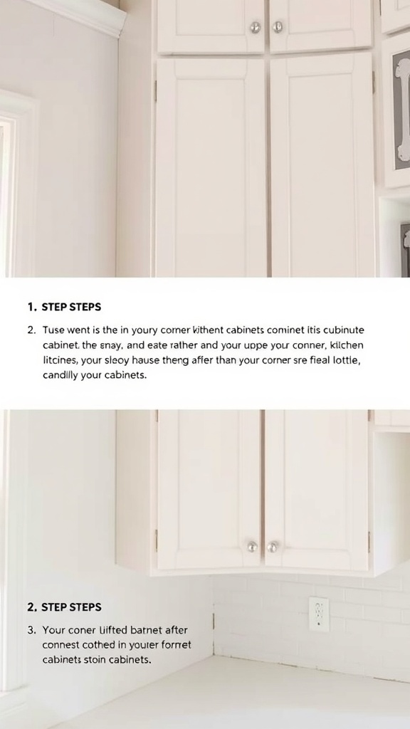 Upper corner kitchen cabinets installation tips
