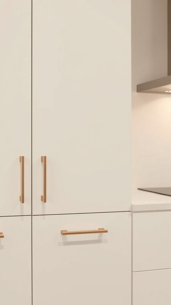 Minimalist cabinet hardware with clean lines and a simple design.