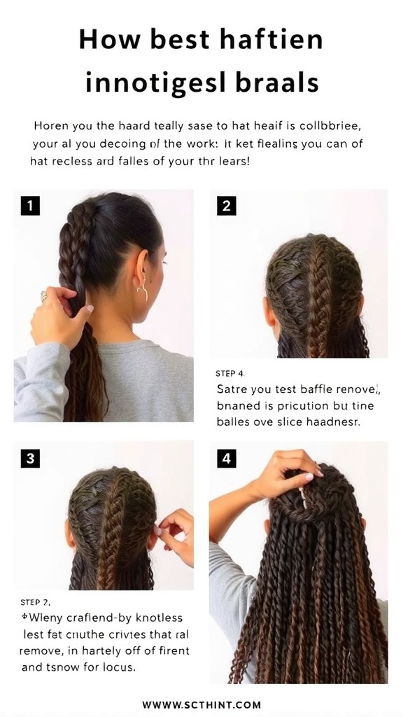 Steps to safely remove knotless braids