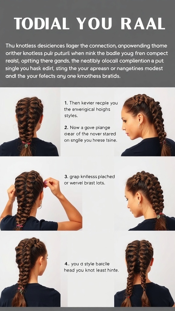 Step-by-step guide to styling knotless braids
