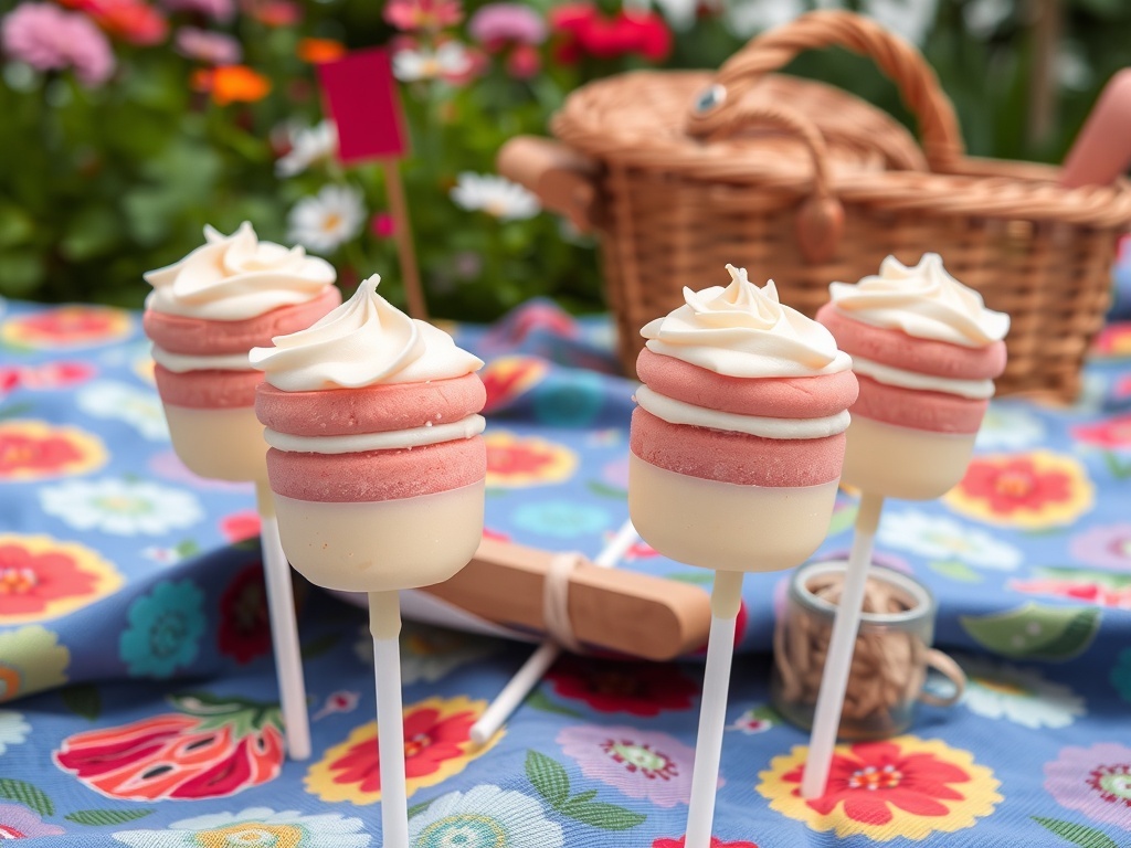 Valentine's pastel pink and gold swirled heart cake pops
