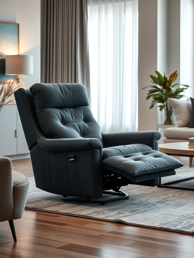 A stylish La-Z-Boy recliner in a modern living room setting