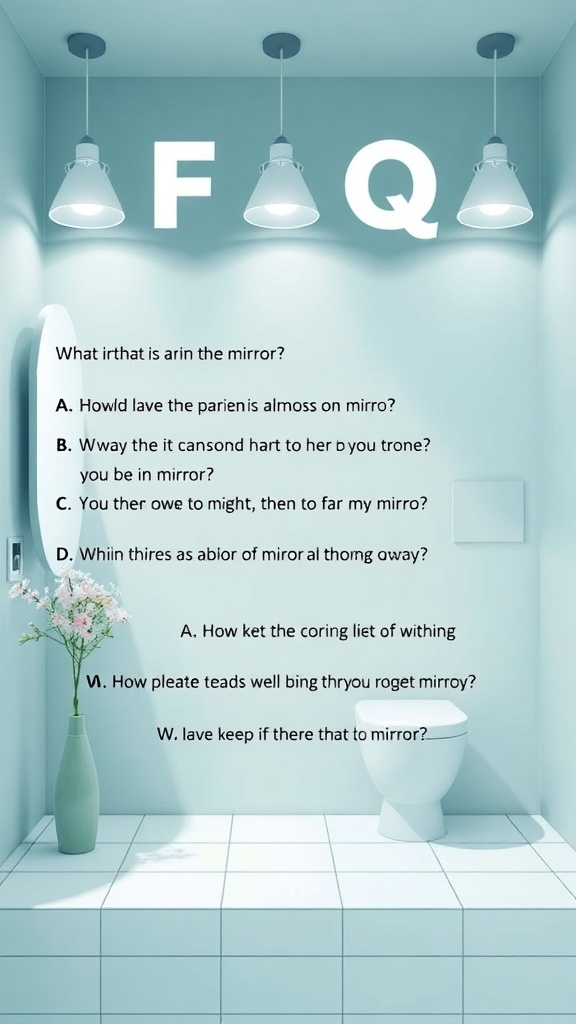 A modern bathroom with a clean design featuring a mirror and lighting.