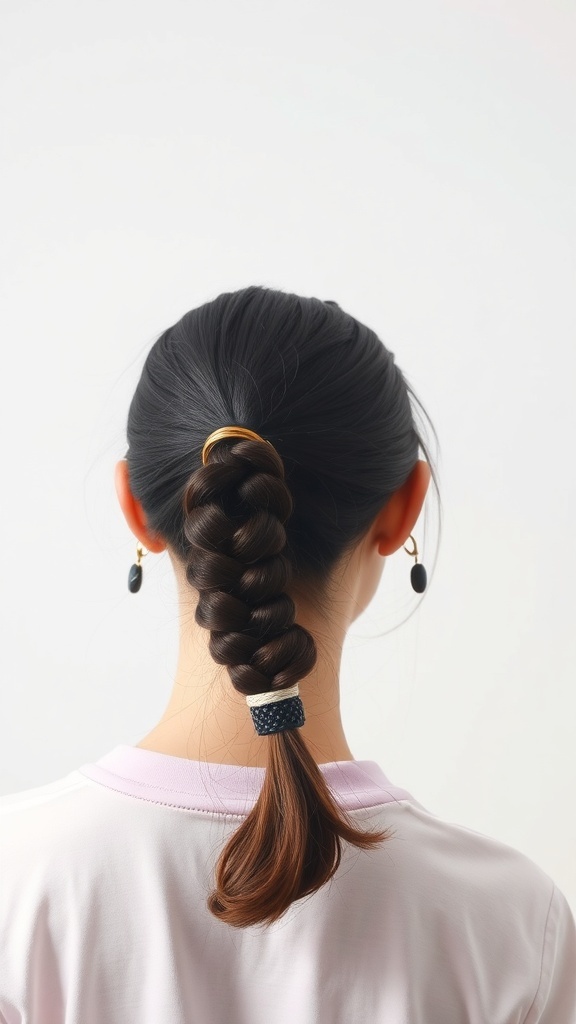 A stylish twisted side ponytail hairstyle