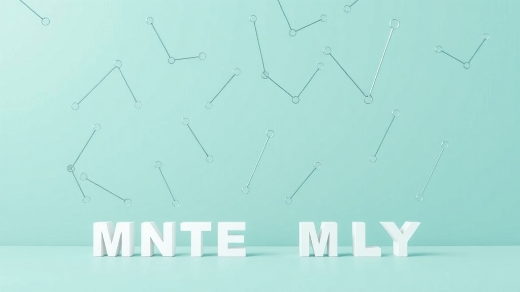 Letters spelling 'MNTELY' on a mint green background, representing monetization.
