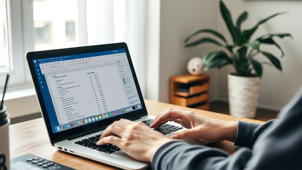 A person typing on a laptop with a spreadsheet open, showcasing a remote data entry job.