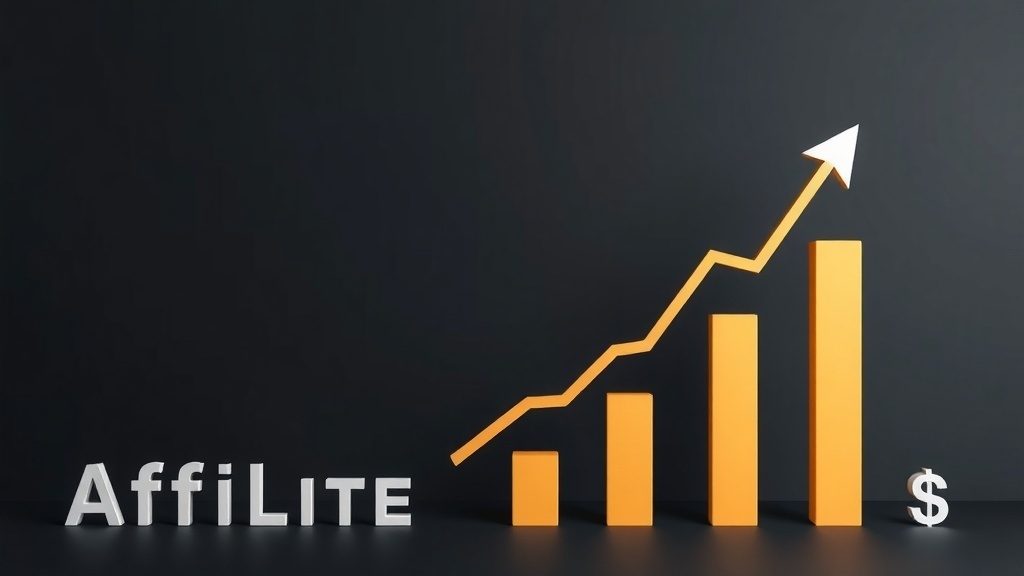 A graph showing growth in affiliate marketing with the word 'AffiLite' and a dollar sign.