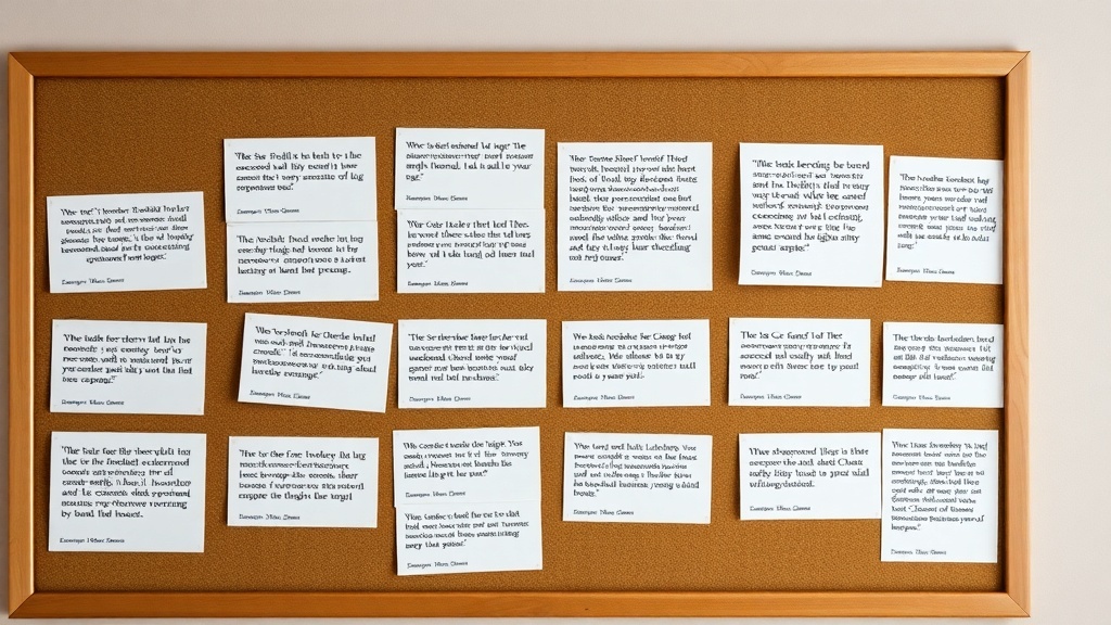 A bulletin board with quotes from focus group participants sharing their positive experiences.