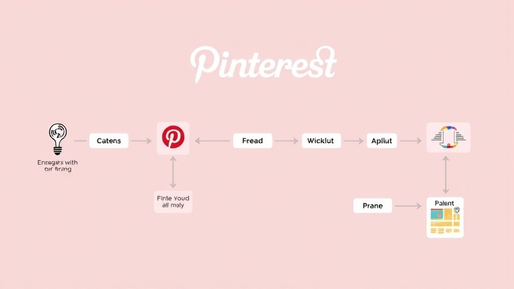 Flowchart illustrating Pinterest's algorithm and content engagement process.