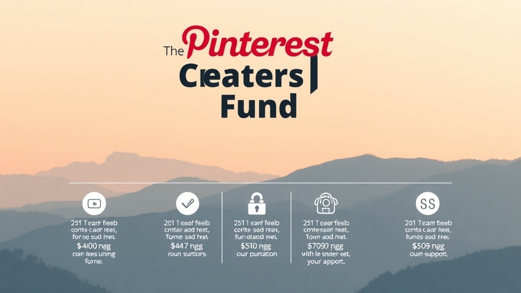 Image showing the Pinterest Creator Fund tiers and funding amounts.