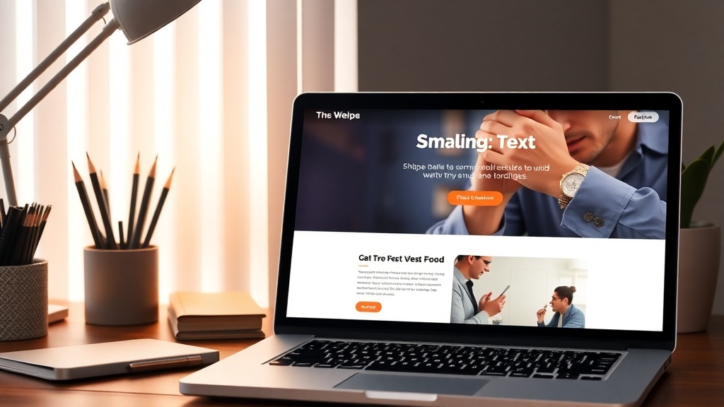 A laptop displaying a modern website theme with a clean layout and engaging visuals.