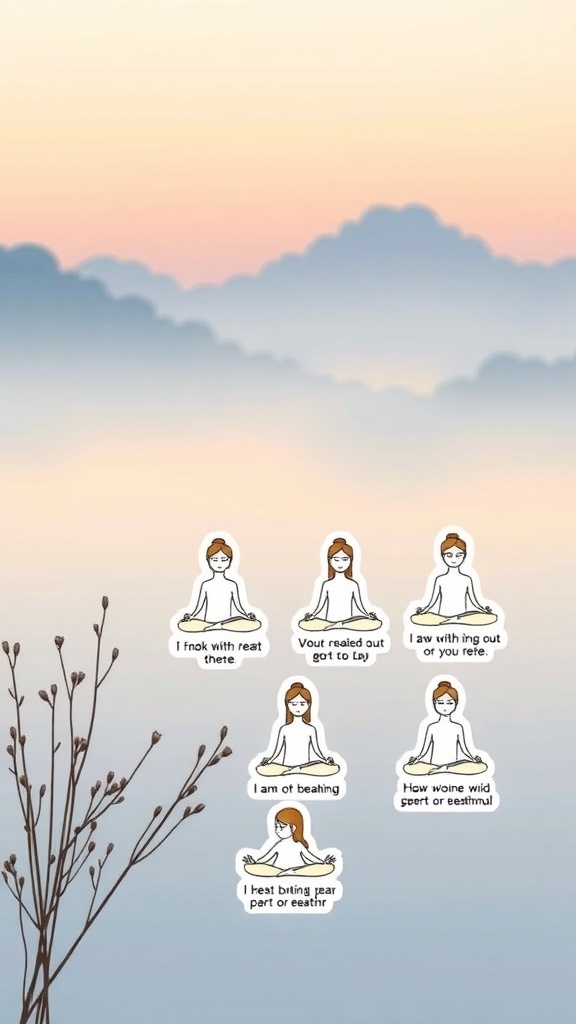 15 Must-Have Self Care Stickers for Daily Motivation Mindful breathing stickers featuring calming illustrations and phrases