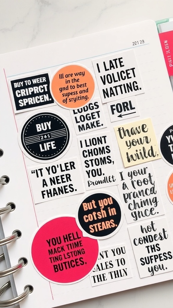 15 Must-Have Self Care Stickers for Daily Motivation A collection of motivational quote stickers in various designs and colors