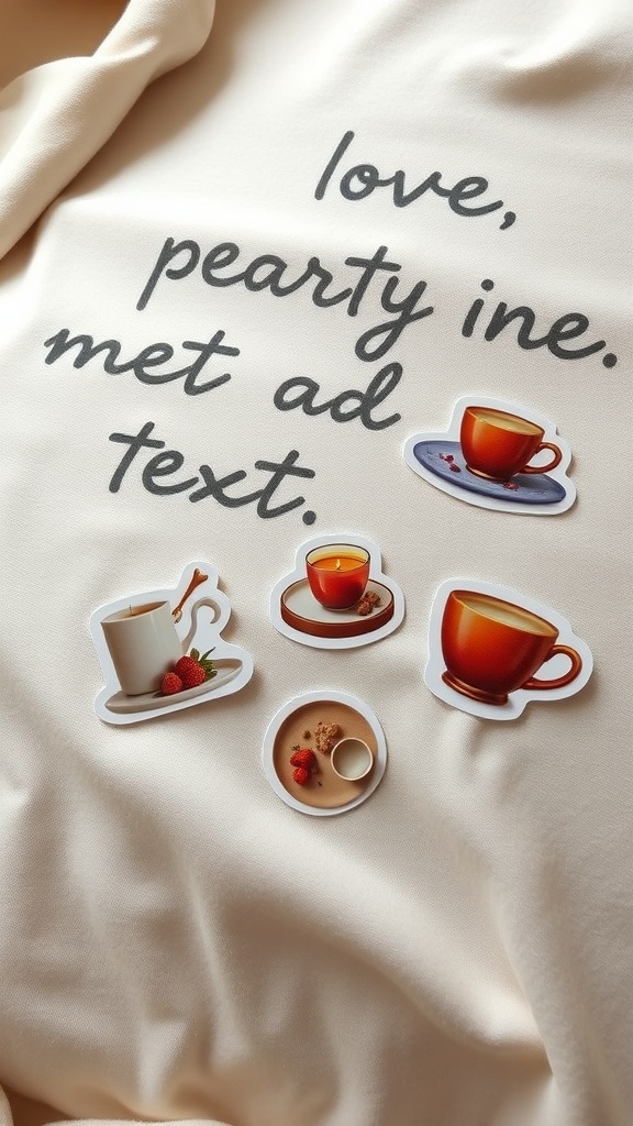 15 Must-Have Self Care Stickers for Daily Motivation A collection of cute relaxation stickers featuring cups of coffee and tea on a soft background.