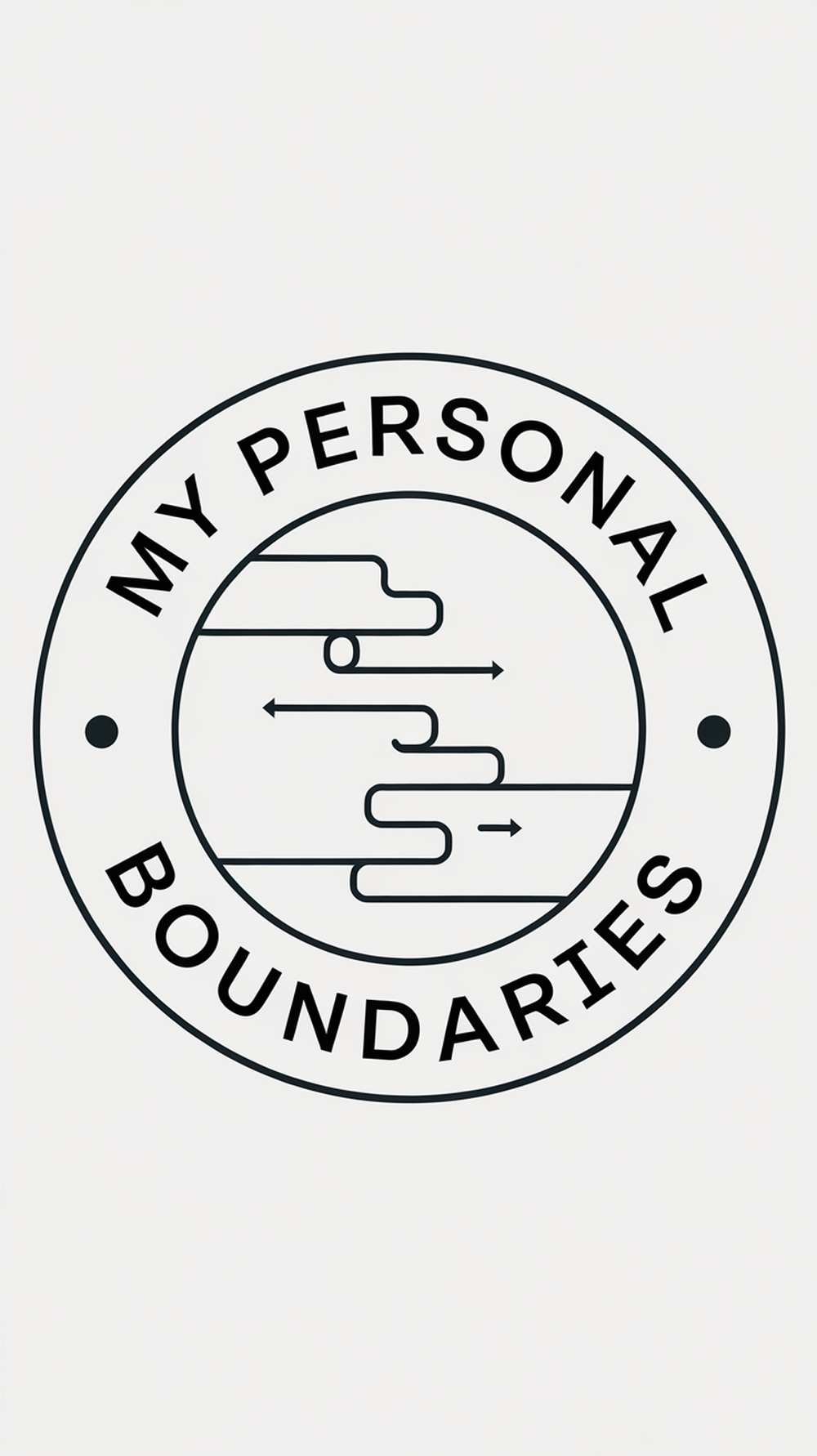 A graphic representing personal boundaries with the text 'My Personal Boundaries'