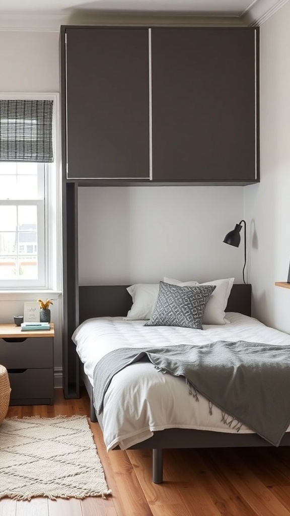 A multi-functional guest bed made from Kallax furniture.