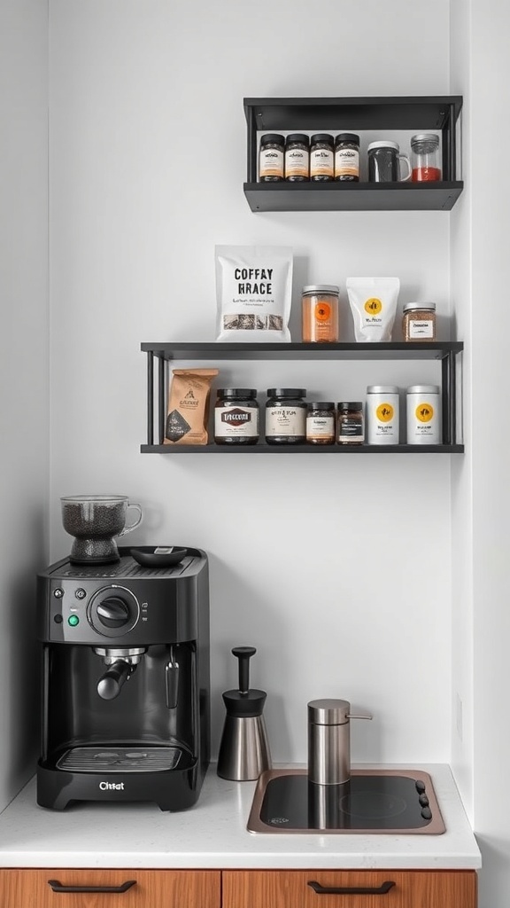 Cofffe Corner Rack Coffee Corner Ideas for Small Spaces - Lana Lisa