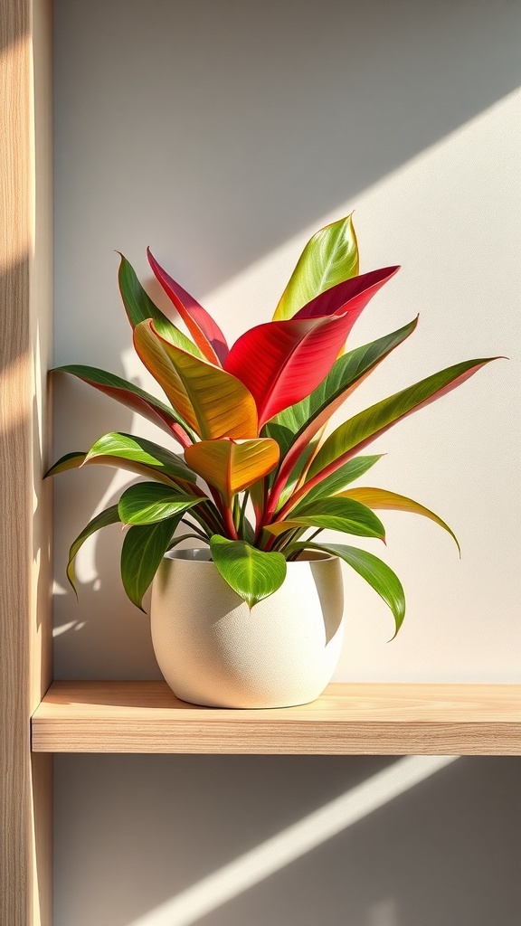 A Zz plant in a modern pot, showcasing its glossy leaves and unique shape.