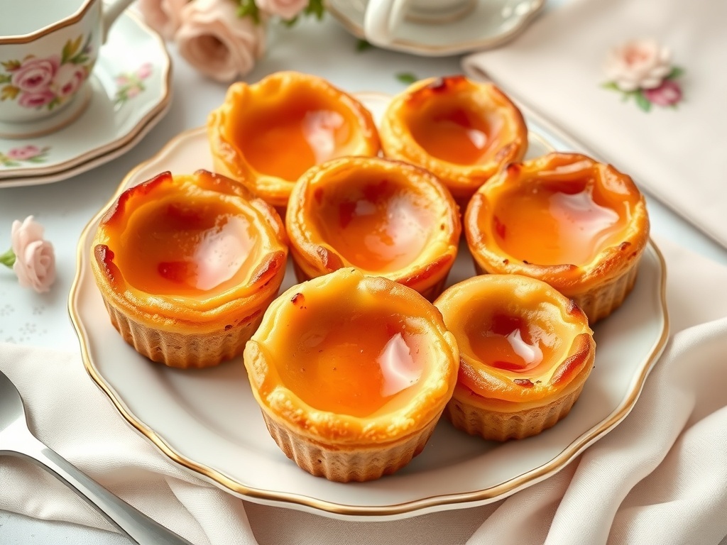 A plate of golden-brown French canelés, showcasing their caramelized crust and soft interior.