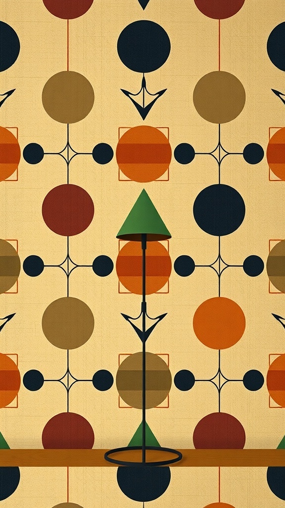 Fondos de pantalla vintage con patrones geométricos en colores cálidos.