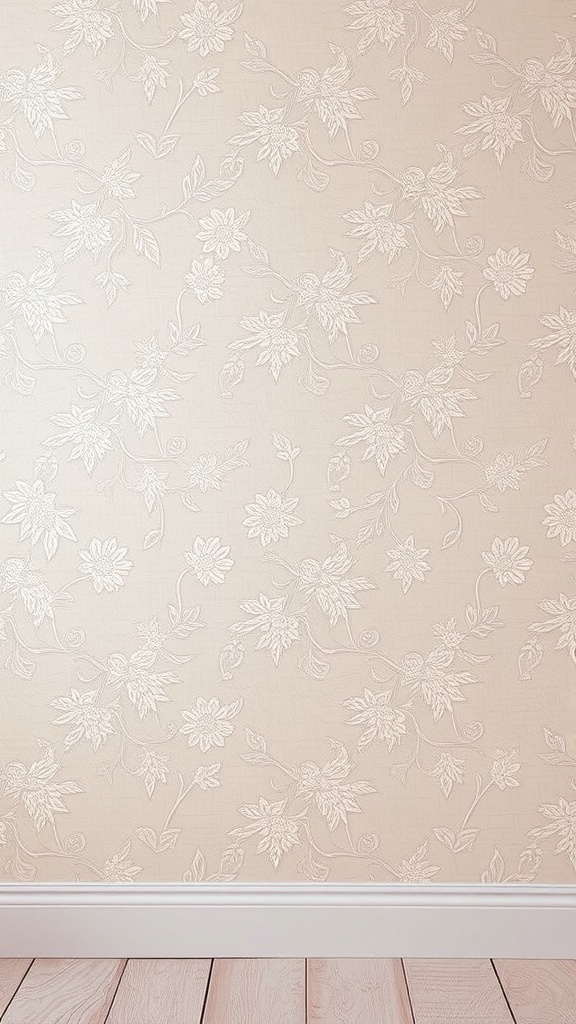 Elegant lace texture wallpaper with floral patterns
