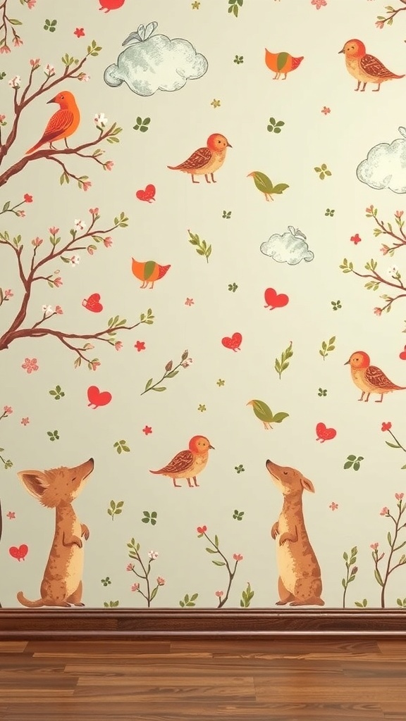 Fondos de pantalla vintage con ilustraciones de animales como aves y mamíferos.