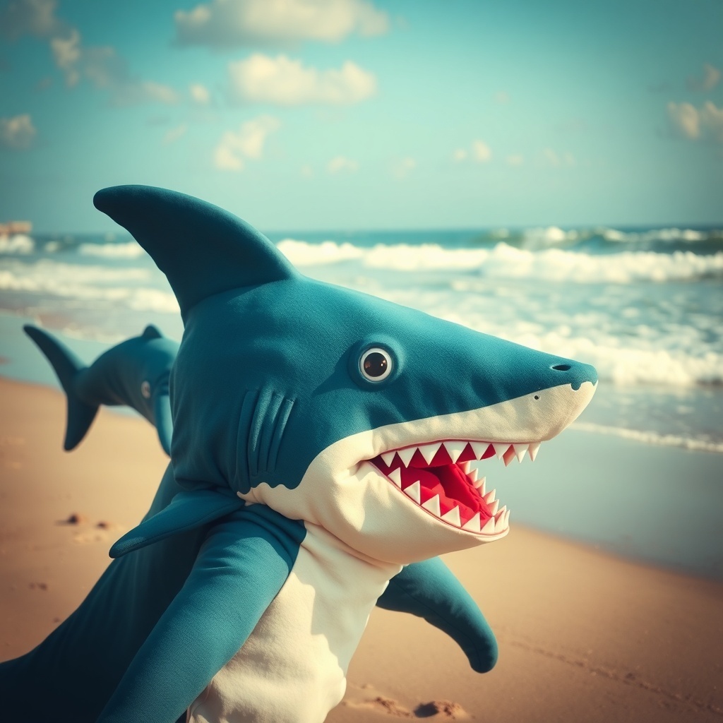 50 Spooktacular Halloween Costumes for Every Theme and Style A person wearing a shark costume standing on the beach