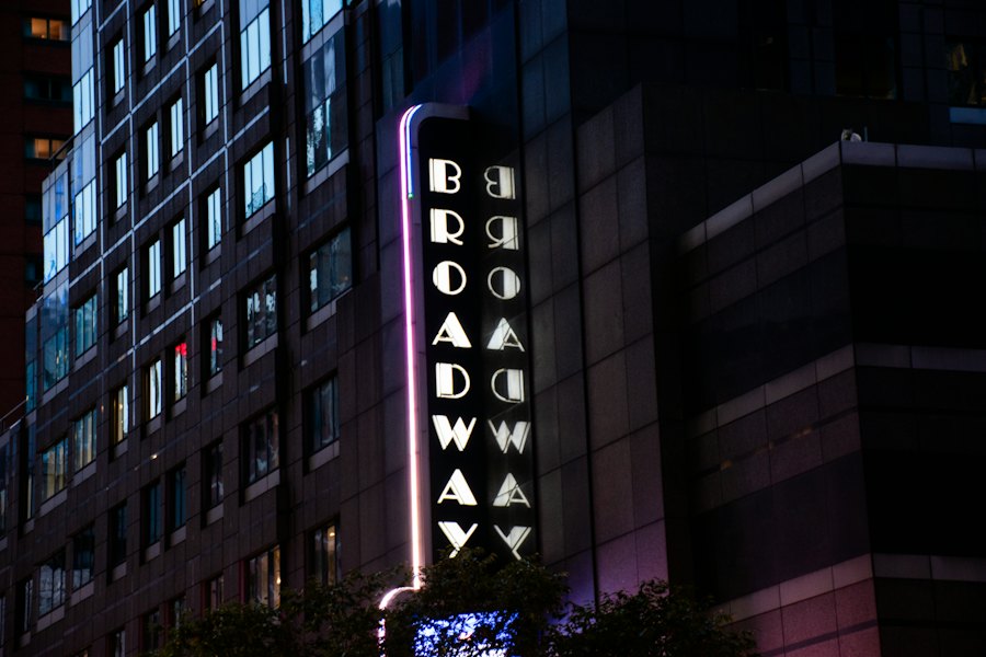 New York city theater exterior, unrelated illustrative image