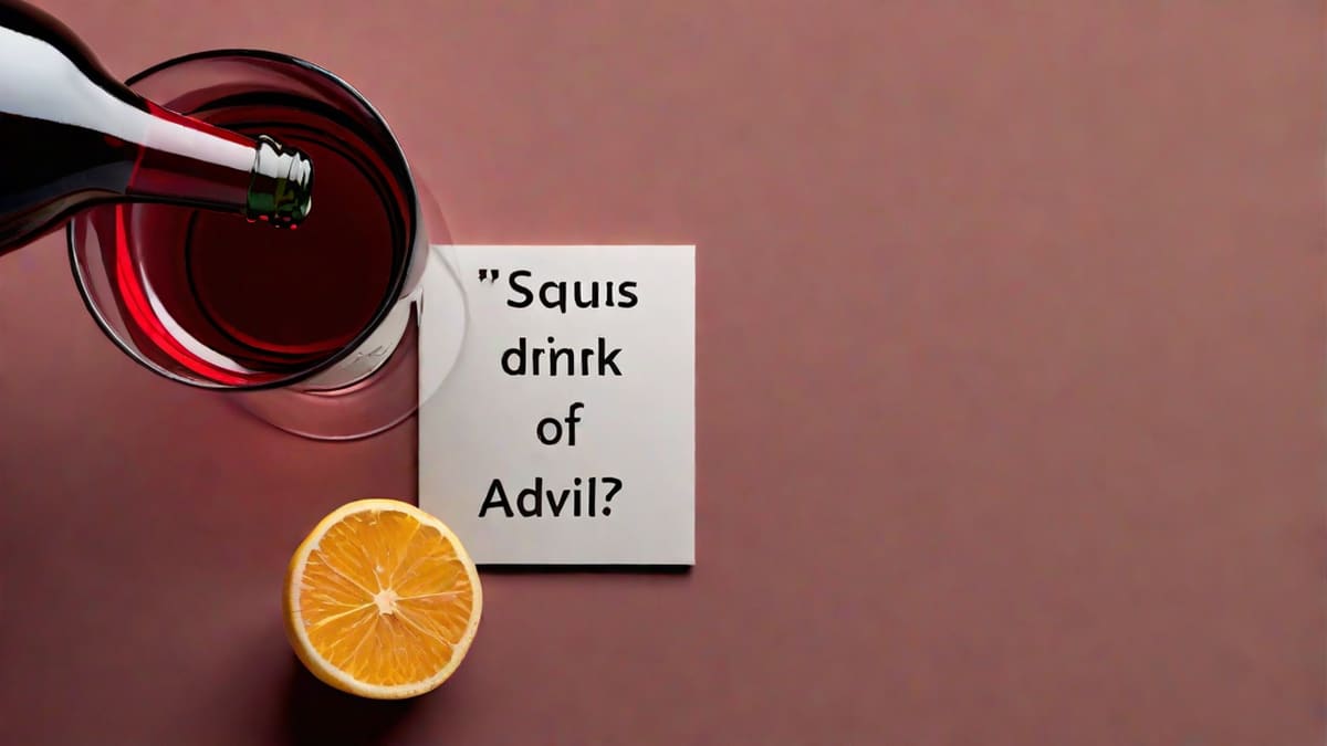Can You Drink Wine With Advil