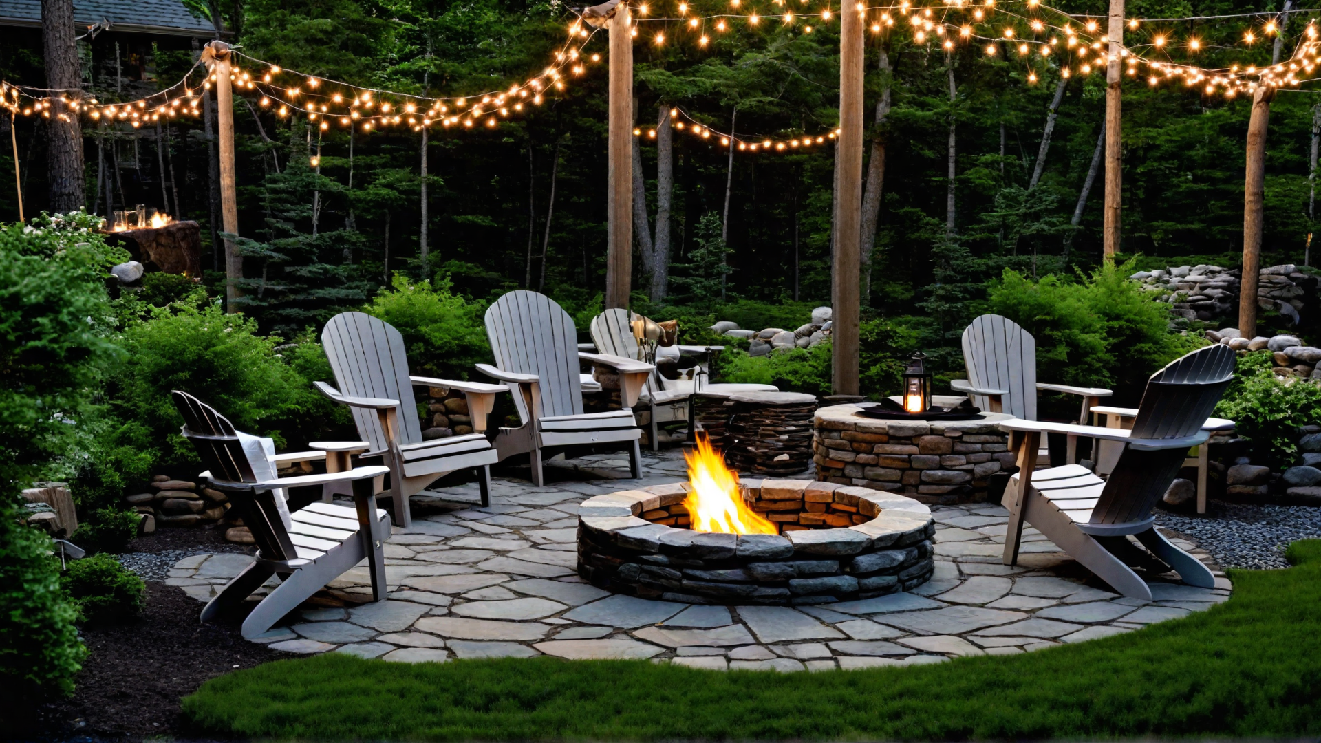 Rustic Stone Fire Ring
