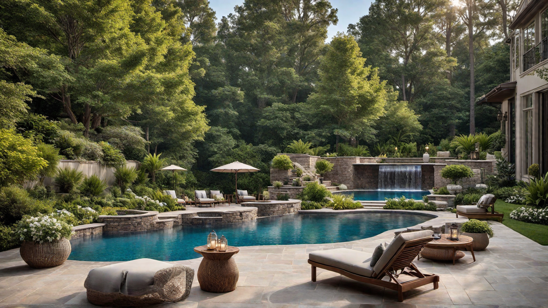 Pool with an Underwater Window Viewing Area