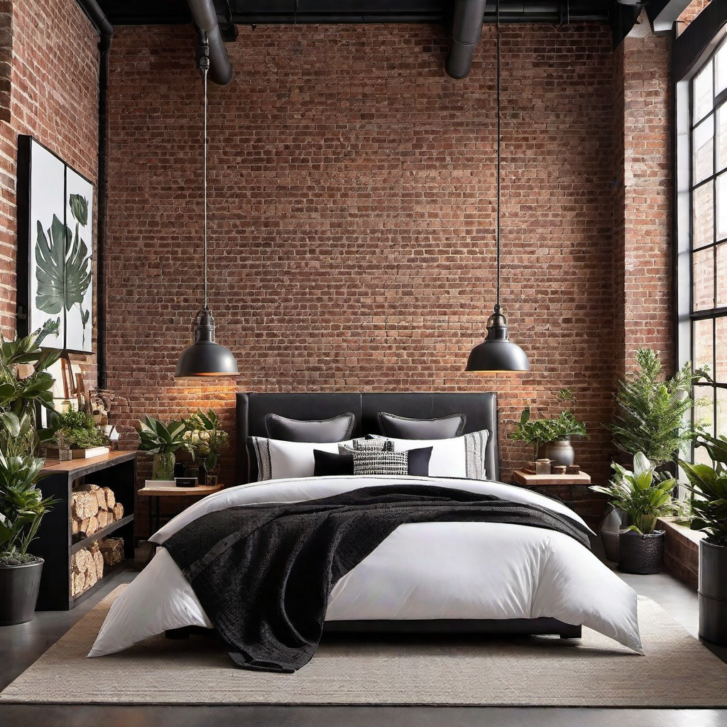 Industrial Chic: Exposed Brick and Metal Accents