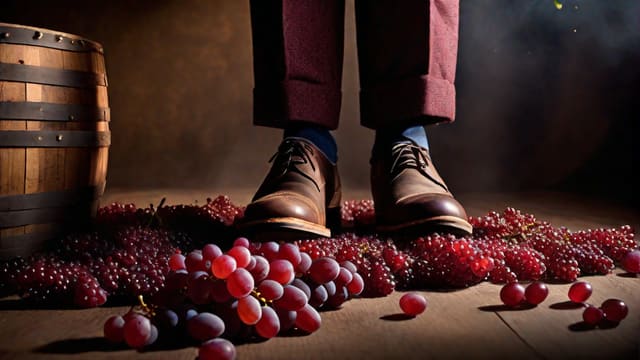 Crushing Grapes For Wine