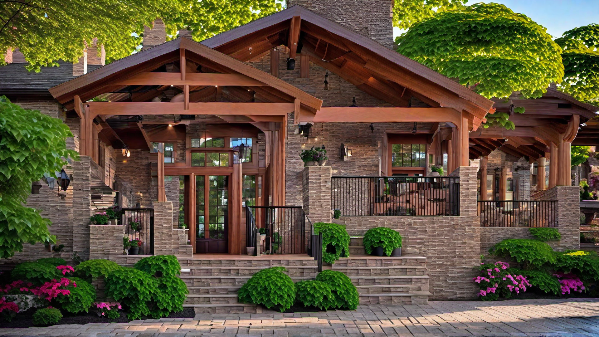 Cozy Craftsman Home with Rocking Chairs on Porch