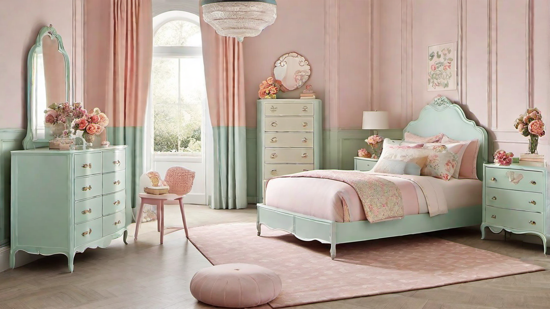 Vintage Charm: Retro-inspired Girls Bedroom