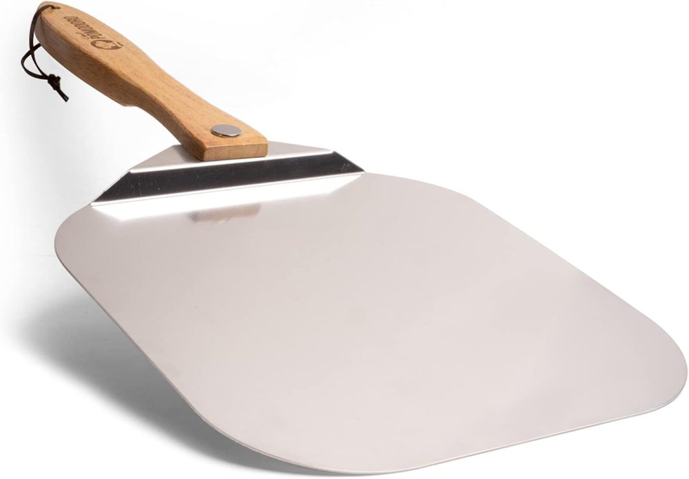 Chef Pomodoro aluminum pizza peel with foldable wood handle