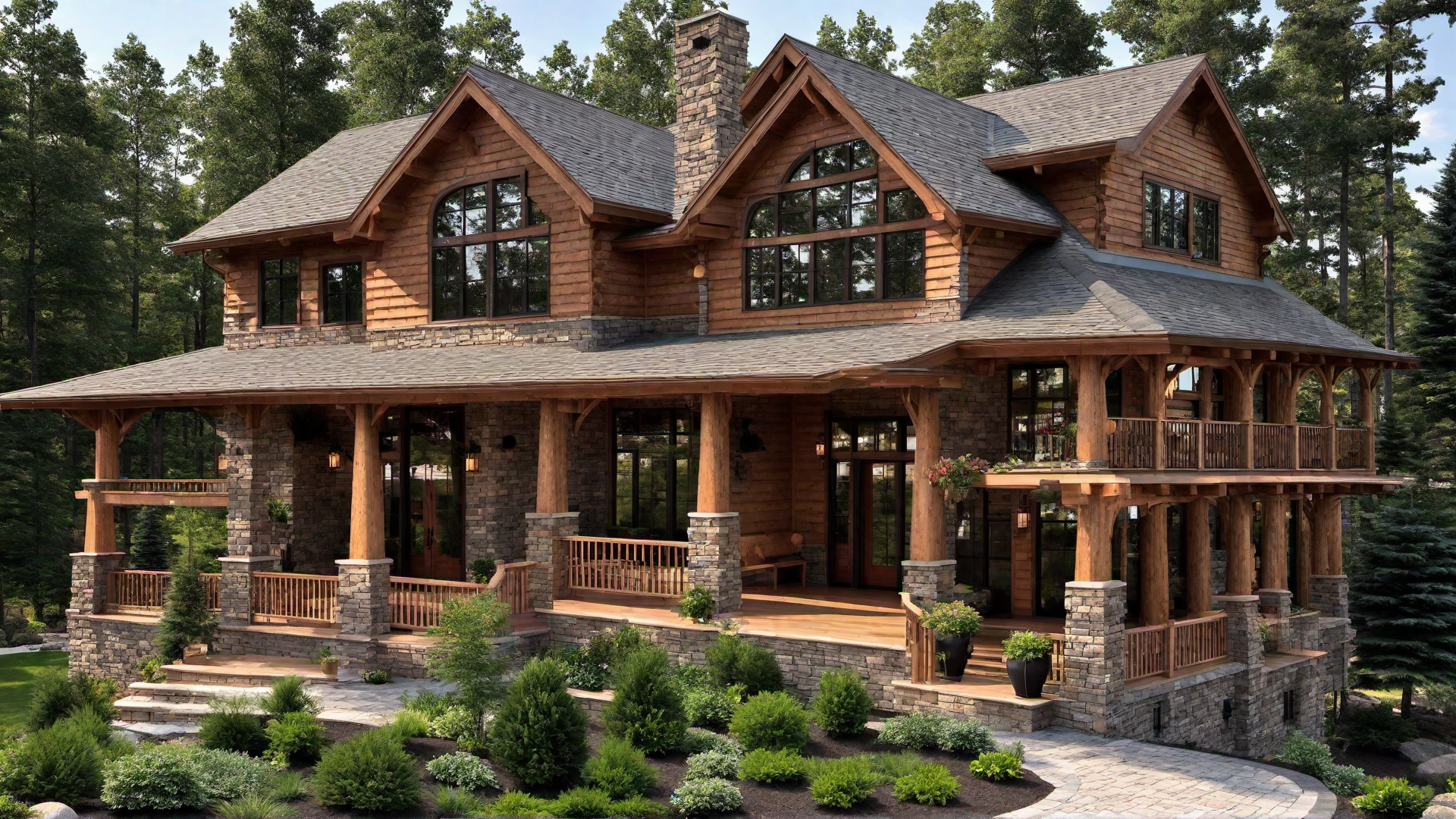 Rustic Retreat: Cabin-Inspired Features in House Exteriors